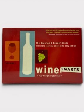 Wine Smarts Trivia Game Question & Answer Cards Vol 1 Wine Lover Sommelier Gift